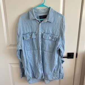 Abercrombie & Fitch Light Blue Casual Button Down Shirt